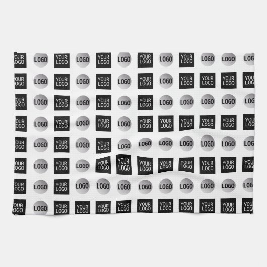 Design des geometrischen 2 Logo-Musters Geschirrtuch (Horizontal)