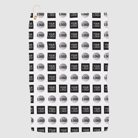 Design des geometrischen 2 Logo-Musters Golfhandtuch (Vorderseite)