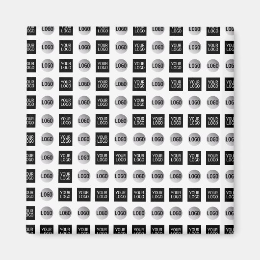 Design des geometrischen 2 Logo-Musters Magnet (Vorne)