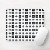 Design des geometrischen 2 Logo-Musters Mousepad (Mit Mouse)