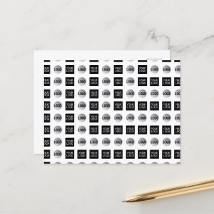 Design des geometrischen 2 Logo-Musters Postkarte