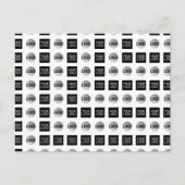 Design des geometrischen 2 Logo-Musters Postkarte (Vorderseite)