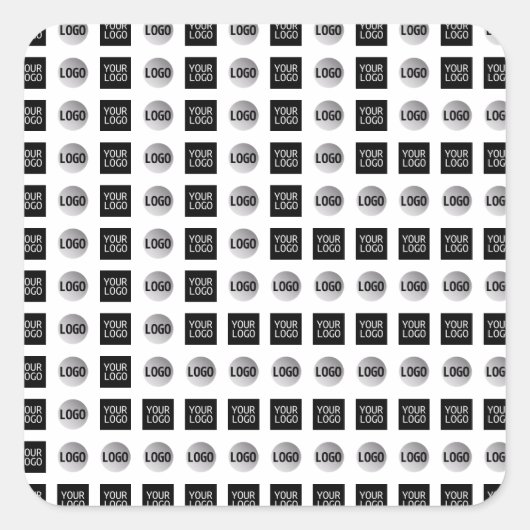 Design des geometrischen 2 Logo-Musters Quadratischer Aufkleber (Vorderseite)