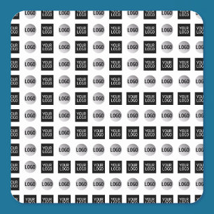 Design des geometrischen 2 Logo-Musters Quadratischer Aufkleber
