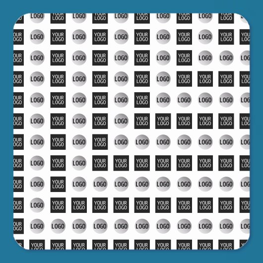 Design des geometrischen 2 Logo-Musters Quadratischer Aufkleber
