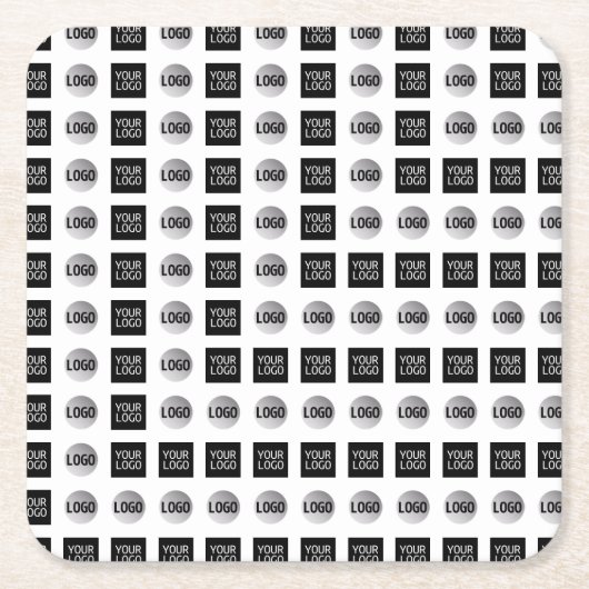 Design des geometrischen 2 Logo-Musters Rechteckiger Pappuntersetzer (Vorderseite)