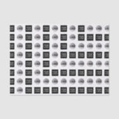 Design des geometrischen 2 Logo-Musters Seidenpapier (Vorderseite)