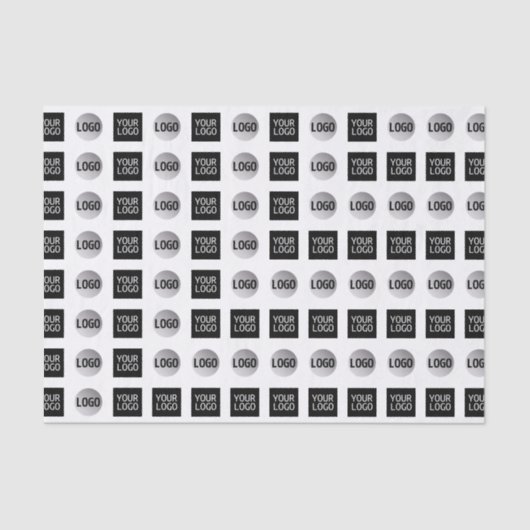 Design des geometrischen 2 Logo-Musters Seidenpapier (Vorderseite)