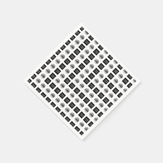 Design des geometrischen 2 Logo-Musters Serviette (Ecke)