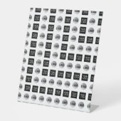 Design des geometrischen 2 Logo-Musters Sockelschild (Vorderseite)