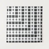 Design des geometrischen 2 Logo-Musters Wandteppich (Vorderseite)