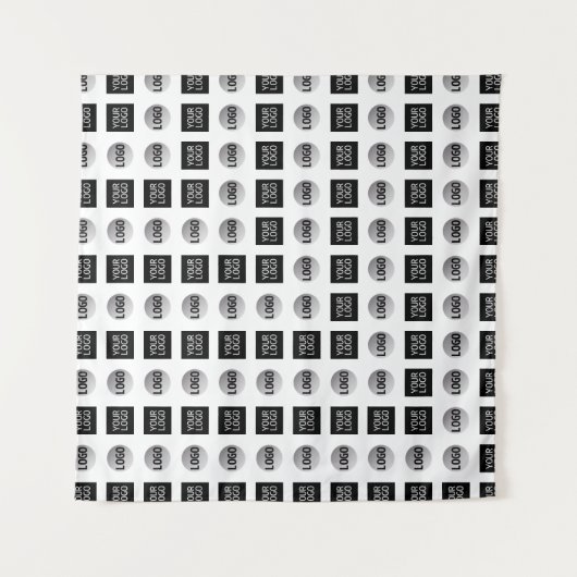 Design des geometrischen 2 Logo-Musters Wandteppich (Vorderseite)