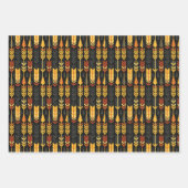 Design des geometrischen Musters für natives Harve Geschenkpapier Set (Vorderseite)
