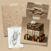 Design des geometrischen Musters für natives Harve Geschenkpapier Set