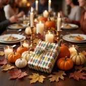 Design des geometrischen Musters für natives Harve Geschenkpapier Set