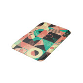 Design des geometrischen Retromusters Badematte (Schrägansicht)