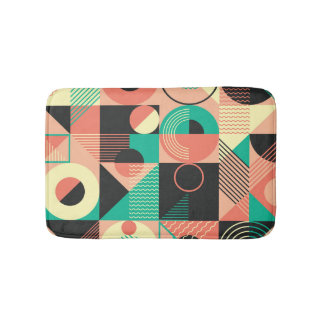 Design des geometrischen Retromusters Badematte