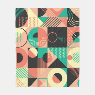 Design des geometrischen Retromusters Fleecedecke