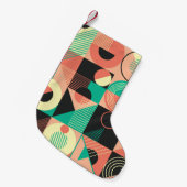 Design des geometrischen Retromusters Kleiner Weihnachtsstrumpf (Vorderansicht (hängend))