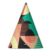 Design des geometrischen Retromusters Partyhütchen (Links)