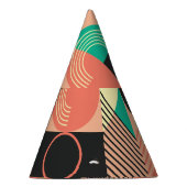 Design des geometrischen Retromusters Partyhütchen (Rechts)