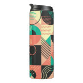 Design des geometrischen Retromusters Thermosbecher (Nach rechts gedreht)