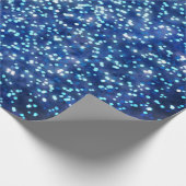 Design des Glitzer hübsch Midnight Blue Imitats Geschenkpapier (Ecke)