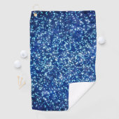 Design des Glitzer hübsch Midnight Blue Imitats Golfhandtuch (Insitu)