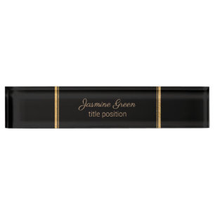 Design des Gold Glitzer Namensplakette