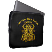 Design des Golden Bison Warriors in Samurai Armor Laptopschutzhülle (Vorne Rechts)