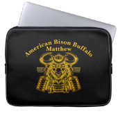 Design des Golden Bison Warriors in Samurai Armor Laptopschutzhülle (Vorderseite)