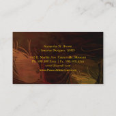 Design des Golden Peacock Feadies Visitenkarte (Rückseite)