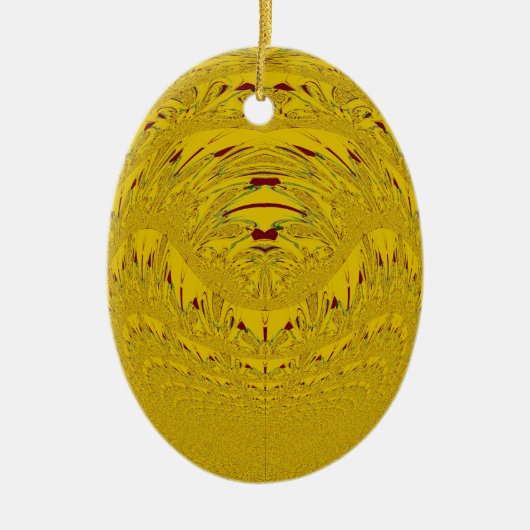 Design des Goldenen Löwenkopfes Keramik Ornament (Vorne)