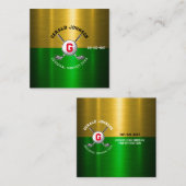 Design des Golftalls für Monogramm Quadratische Visitenkarte (Vorne/Hinten)