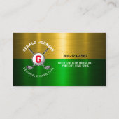 Design des Golftalls für Monogramm Visitenkarte (Rückseite)