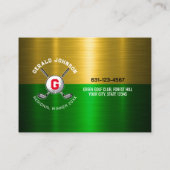 Design des Golftalls für Monogramm Visitenkarte (Rückseite)