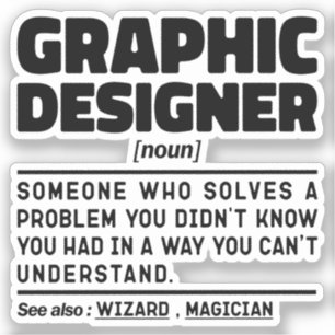 Design des Grafikdesigners Noun Beruflich Creator Aufkleber