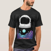 Design des grafischen Helms des Astronauten T-Shirt (Vorderseite)