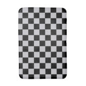 Design des grauen Schachbretts Badematte (Vorderseite Vertikal)