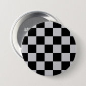 Design des grauen Schachbretts Button (Vorne & Hinten)