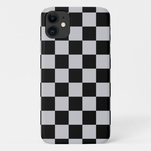 Design des grauen Schachbretts Case-Mate iPhone Hülle (Rückseite)