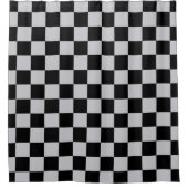 Design des grauen Schachbretts Duschvorhang (Vorderseite)