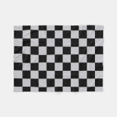 Design des grauen Schachbretts Fleecedecke (Vorderseite (Horizontal))
