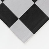 Design des grauen Schachbretts Fleecedecke (Ecke)