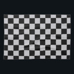 Design des grauen Schachbretts Geschirrtuch<br><div class="desc">Design der grauen überprüften Oberfläche</div>