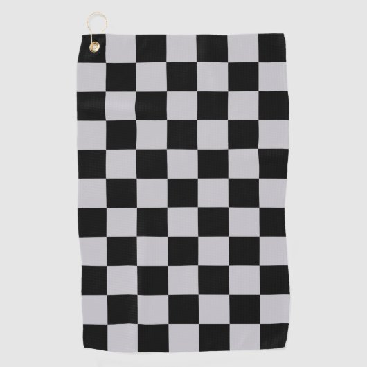 Design des grauen Schachbretts Golfhandtuch (Vorderseite)