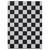 Design des grauen Schachbretts Klemmbrett (Rückseite)