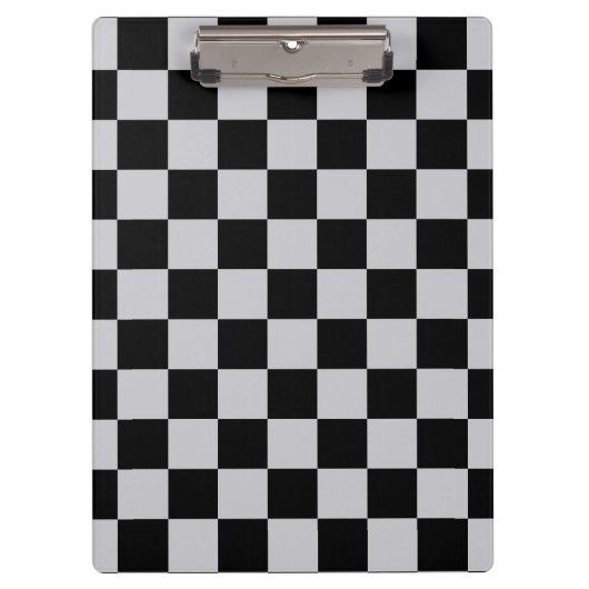 Design des grauen Schachbretts Klemmbrett (Vorderseite)