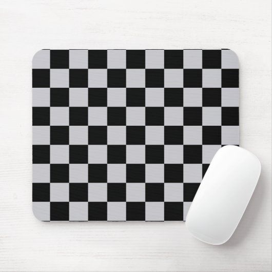 Design des grauen Schachbretts Mousepad (Mit Mouse)