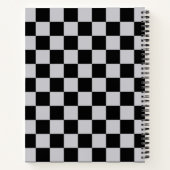 Design des grauen Schachbretts Notizblock (Rückseite)